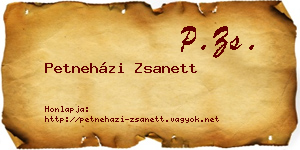 Petneházi Zsanett névjegykártya